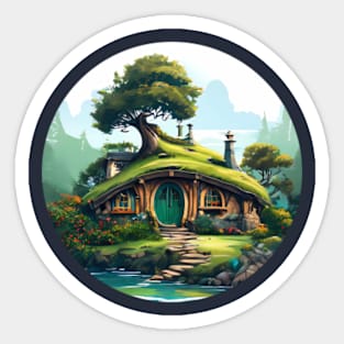 A hobbit house Sticker